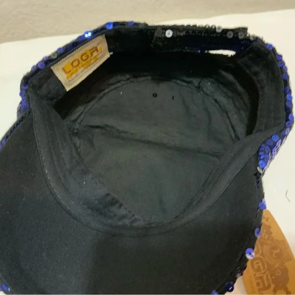 New l.o.g.r sequin blue hat adjustable